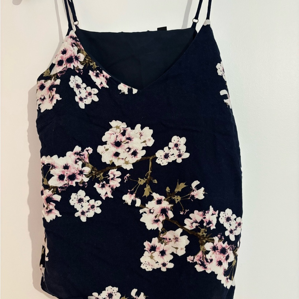 Floral navy blue and Pink Women's Top